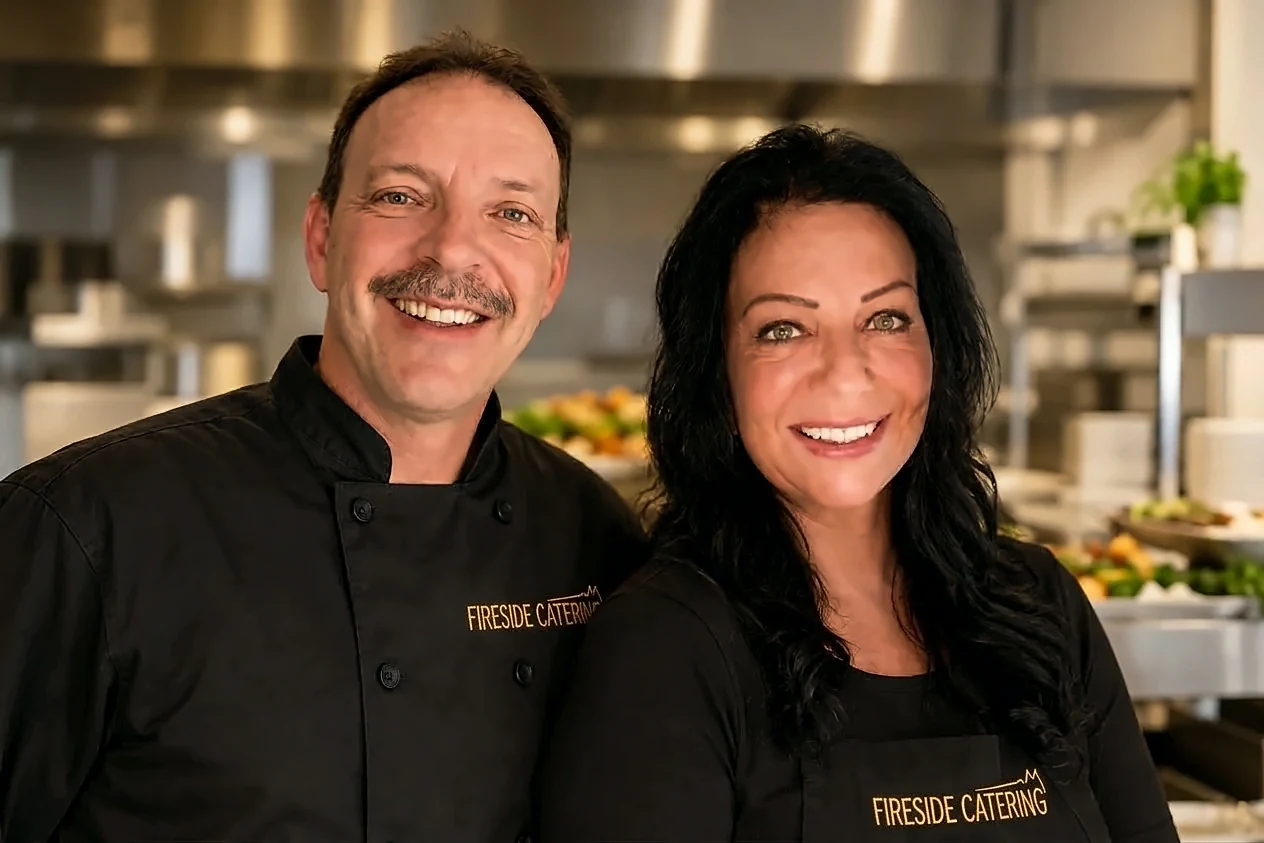 Val Tiller and Jeff, owners of Fireside Catering, in their commercial kitchen in the St. John's area
